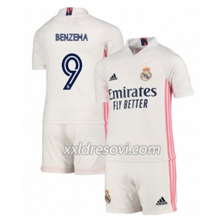 Real Madrid Karim Benzema 9 Domaći Dječji Komplet Dresovi za Nogomet 2020-2021 (+ kratke hlače)